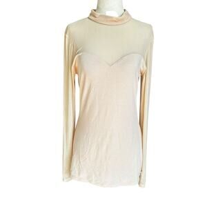 Kardashian Collection Peach Shirt Women's Top Size Large | 62-4